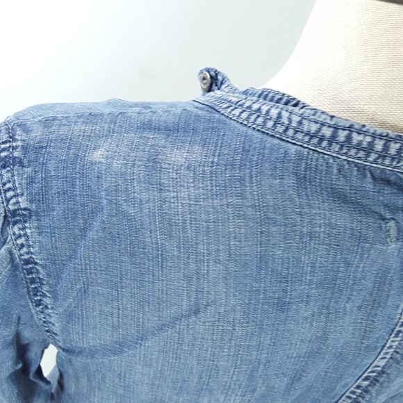 Kenneth Cole Reaction 🌸 Women sz S 🌸 Denim Jeans Dress 🌸 Long Sleeves Blue - Picture 5 of 12